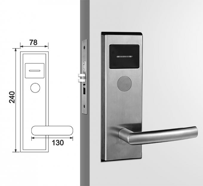 Cerradura electrónica del hotel del acero inoxidable RFID con el sistema de la cerradura de ProUSB