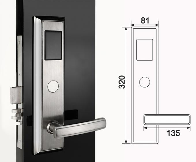 Cerradura de puerta electrónica de la habitación de Rfid del software sin llave de la seguridad de Digitaces del acero inoxidable