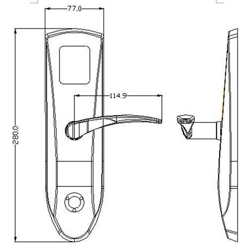 Cerradura cepillada de la tarjeta electrónica de Digitaces del níquel/cerradura de puerta de la electrónica para la habitación