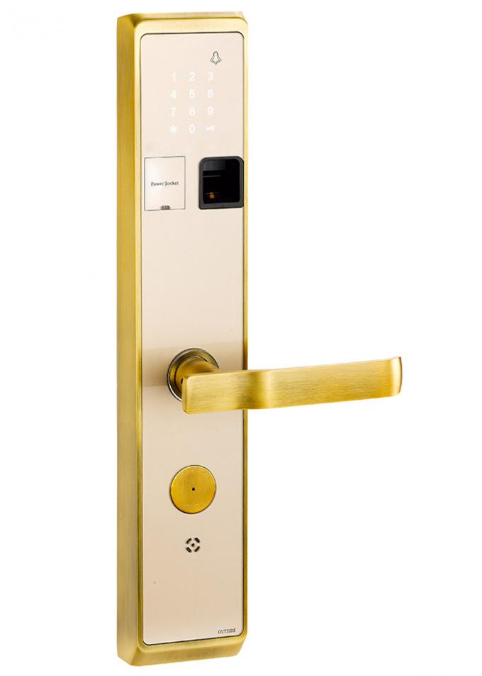 Cerradura de puerta de cristal elegante de Digitaces Fingeprint de la pantalla táctil de la aleación del cinc
