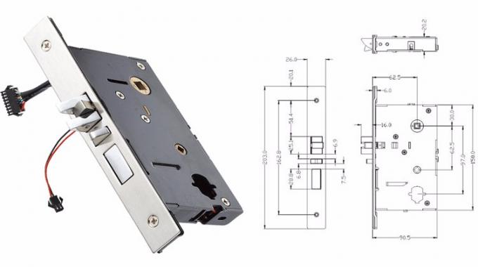 Cerradura de puerta electrónica de la habitación del software RFID de la alta seguridad de la cerradura de puerta de la aleación del cinc