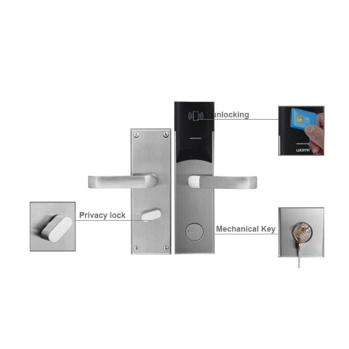 Cerraduras de puerta modernas electrónicas de la tarjeta de la cerradura de puerta del hotel del sistema de gestión V69 RFID