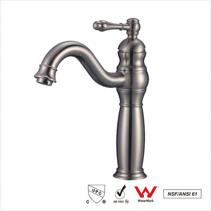 Tipo de elevación frotado aceite de bañera de la filigrana de la manija de bronce del grifo uno
