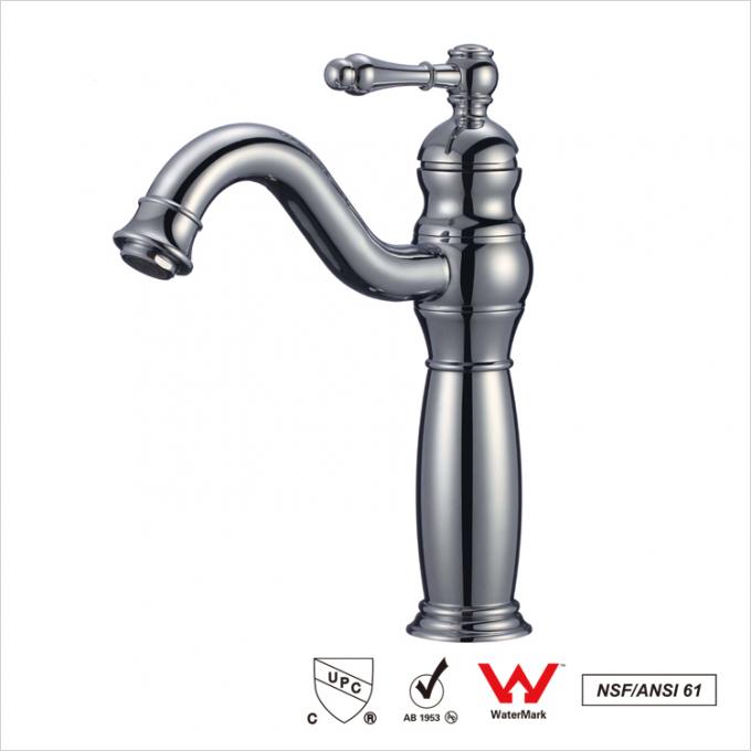 Tipo de elevación frotado aceite de bañera de la filigrana de la manija de bronce del grifo uno