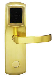 Tarjeta electrónica Cerradura de puertas de hoteles Revestimiento dorado Accesorios de puertas espesor 38 - 50 mm