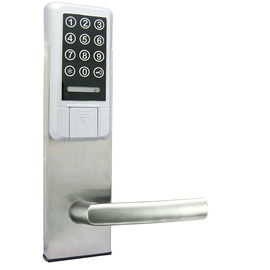 Cerradura electrónica de puerta inteligente PVD de plata llave / tarjeta / contraseña abierta alta seguridad