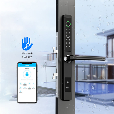 Bloqueo de puerta de control de huellas dactilares de aluminio Bluetooth IP65 a prueba de agua