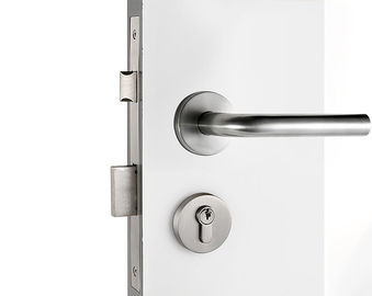 Privacy Stainless Steel Door Lock With Satin Stainless Steel Lever Rose Handle