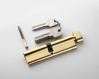 Cerradura de puerta de latón dorado cilindro de 110 mm de alta seguridad con giro de pulgar