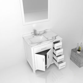 Baño de madera sólida de color blanco / gabinete de lavabo