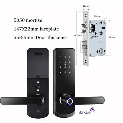 Certificado CE EN1634-1 EN14846 Cerradura de puertas con huella digital con código de acceso único Código de acceso cronometrado y eKey en cualquier lugar o acceso de cualquier persona