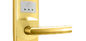 Tarjeta de cerradura de puerta electrónica de aleación de zinc moderna / llave abierta con acabado de oro PVD