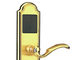 Cerradura de puerta electrónica de hotel de oro con tarjeta / llave operada 288 * 73mm Tamaño de placa