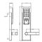 Llave de cerradura electrónica de plata elegante de puerta de PVD/tarjeta/seguridad abierta de la contraseña alta