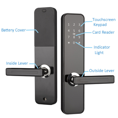 Bloqueo de puerta sin llave NFC/IC Desbloqueo de tarjeta con teclado de pantalla táctil