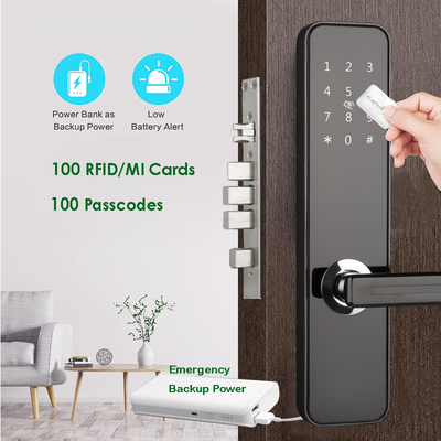Bloqueo de puerta sin llave NFC/IC Desbloqueo de tarjeta con teclado de pantalla táctil