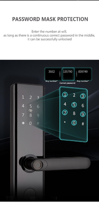 Huella digital de huellas digitales cerradura de puerta inteligente impermeable eléctrica con APP TTLOCK BLE Wifi