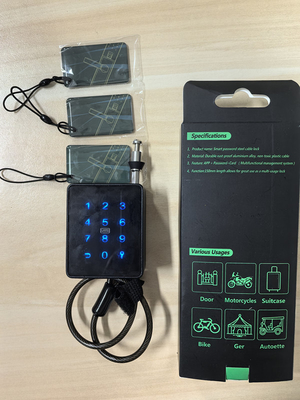 Cerradura inteligente libre de llave exterior con cable de 4 mm y control APP impermeable IP65