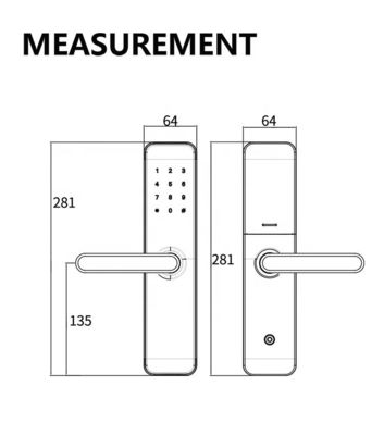 Bluetooth WiFi RFID Cerradura de puerta inteligente sin llave para el hogar Puerta de entrada Puerta de habitación