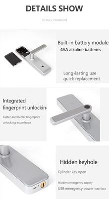 Bluetooth WiFi RFID Cerradura de puerta inteligente sin llave para el hogar Puerta de entrada Puerta de habitación
