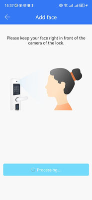 Aluminio comercial bloqueo inteligente reconocimiento facial video ojo de gato palma vena desbloqueo IP65