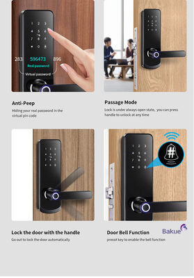 Control eKey Tipo RFID Cerradura de puerta con 2 llaves mecánicas Dispositivo de control de acceso duradero para diversos entornos