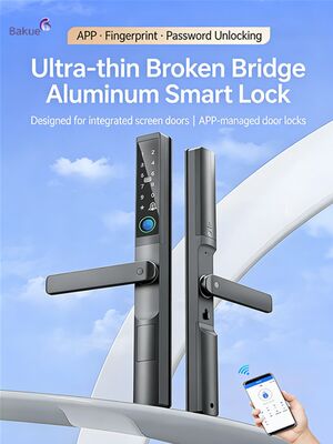 APP Blue Tooth Contraseña WiFi Tarjeta Llave Mecánica Forma de Desbloqueo Cerradura Digital Inteligente para Puerta con 4pcs Batería AA para Sistema de Gestión de Seguridad