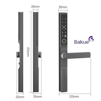 Aluminum Fringerprint Door Lock Featuring 4pcs AA Battery Operated Access Control System for Enhanced Protection Smart Digital Door Lock