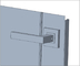 Aluminio Manilla izquierda de almacenamiento al aire libre / Manilla de garajes de puertas giratorias