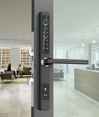 Apartamento huella digital impermeable cerradura de puerta estándar europeo