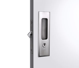 La puerta deslizante del níquel metal del satén se cierra con la llave, grueso de la puerta de 35 - de 70m m