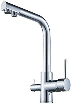Grifo filtrado de la cocina del agua con la corriente/el espray/la pausa