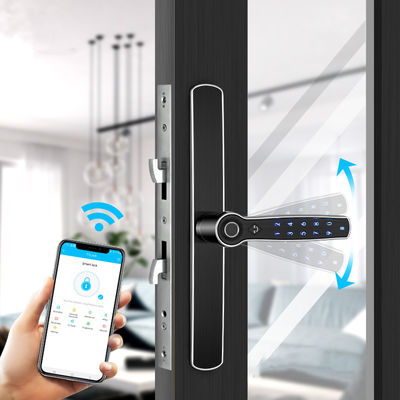 Bloqueo de huellas dactilares de FPC Bloqueo de puerta corredera Bluetooth mango de aleación de zinc